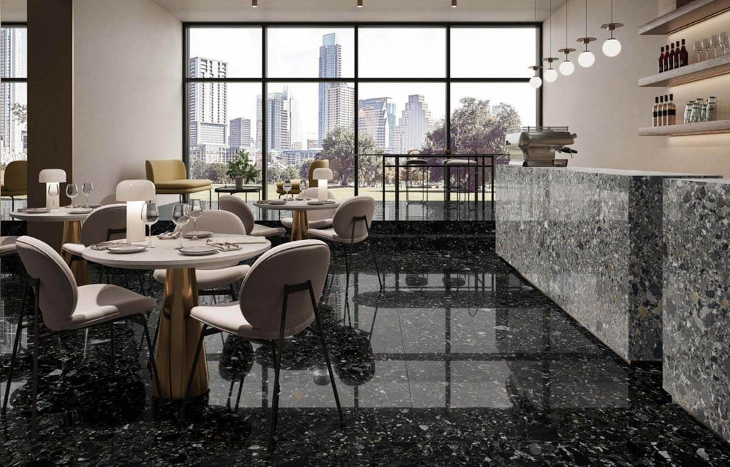 Chiaro Scuro Deep Black Porcelain Tile - image 4