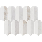 Coastline 2Tone Ice Honed w/Polished Accents Marble Mosaic - image 1