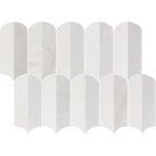 Coastline 2Tone Ice Honed w/Polished Accents Marble Mosaic - image 4