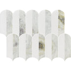 Coastline 2Tone Ocean Honed w/Polished Accents Marble Mosaic - image 4