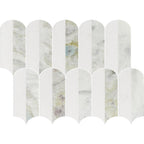 Coastline 2Tone Ocean Honed w/Polished Accents Marble Mosaic - image 1