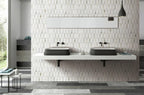 Coastline 2Tone Ocean Honed w/Polished Accents Marble Mosaic - image 5