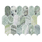 Coastline Oliva Verde Honed Marble Mosaic - image 3