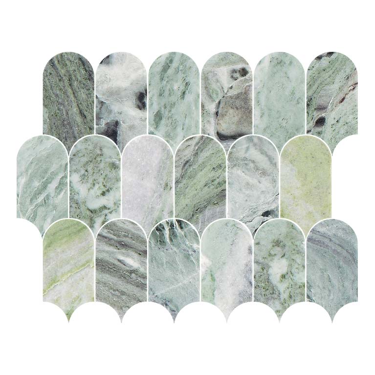 Coastline Oliva Verde Honed Marble Mosaic - image 3