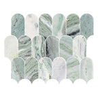 Coastline Oliva Verde Honed Marble Mosaic - image 4