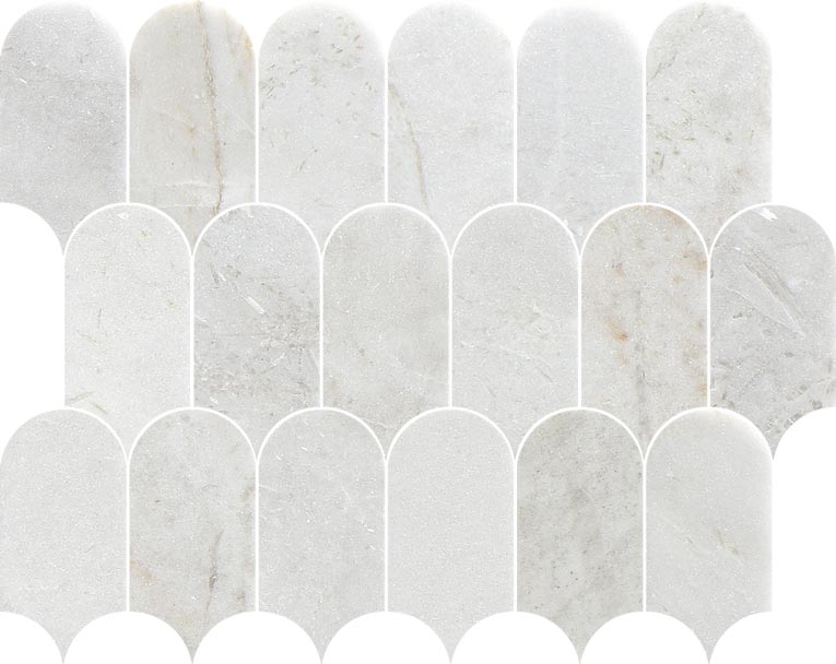 Coastline Valentino Bianco Honed Marble Mosaic - image 2