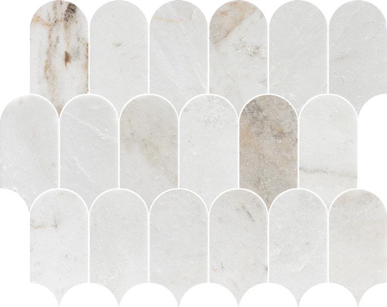 Coastline Valentino Bianco Honed Marble Mosaic - image 3