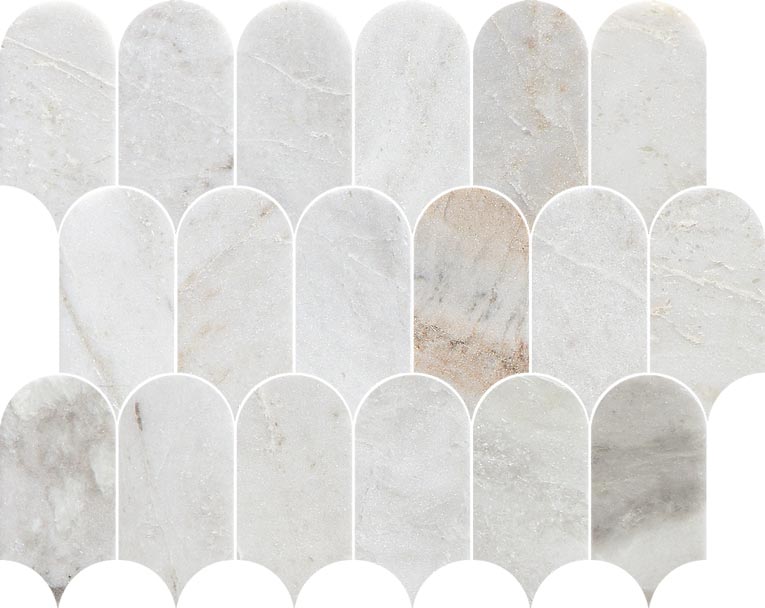 Coastline Valentino Bianco Honed Marble Mosaic - image 4
