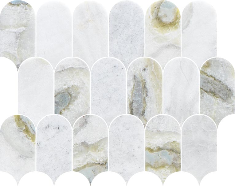 Coastline Versilia River Blu Honed Marble Mosaic - image 2