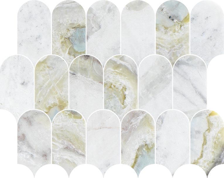Coastline Versilia River Blu Honed Marble Mosaic - image 1