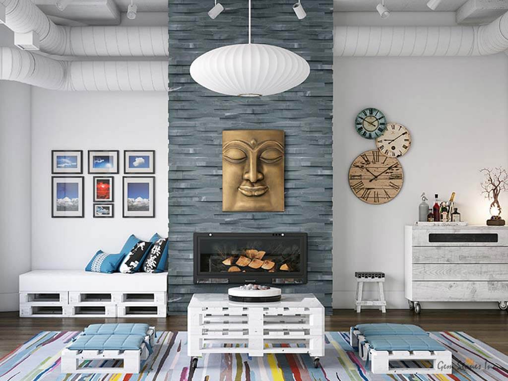 Cosmic Black 3D Wave Stone Panels - image 4