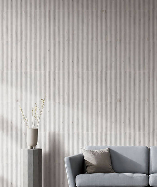 Mars-Panel 6"x18" Outward Cotton Seed Honed Marble Tile - image 4