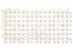 Dolomite Basketweave + Grey Dots Marble Mosaic - image 2