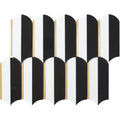 Elongated Black and White With Gold Mosaic - image 1
