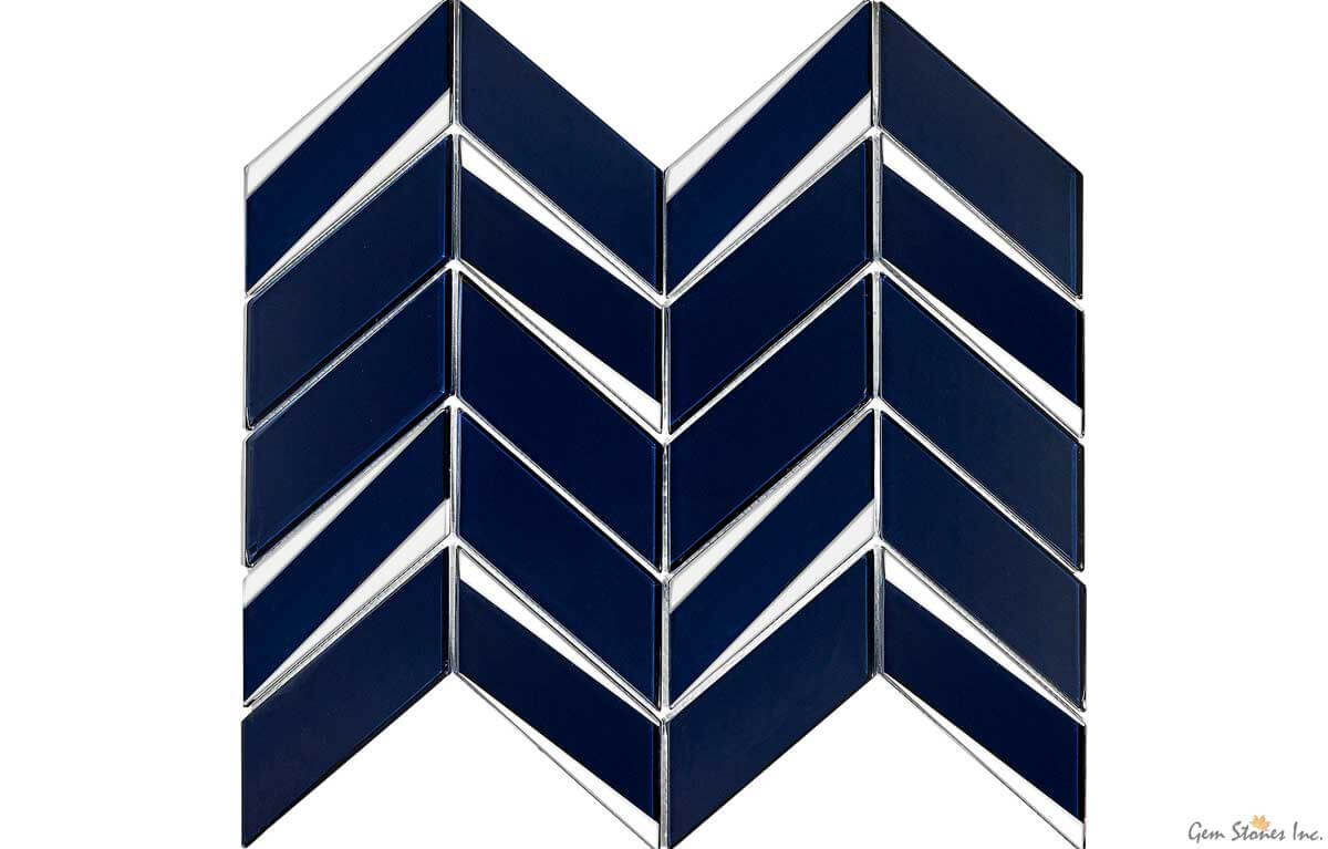 Envision Glass Chevron Sapphire & Silver Mosaic - image 2