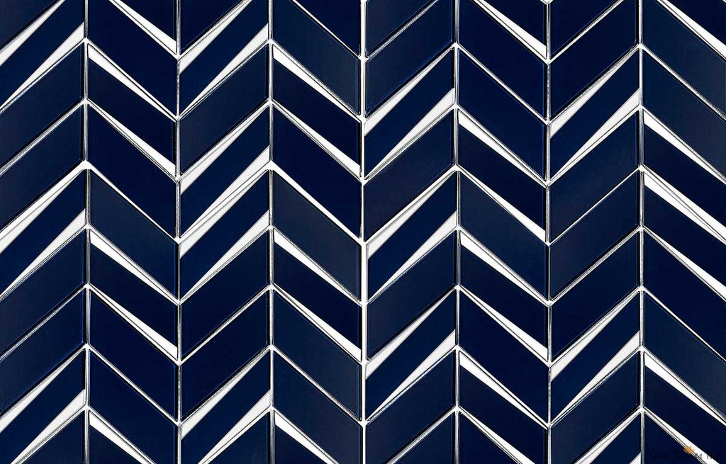 Envision Glass Chevron Sapphire & Silver Mosaic - image 3