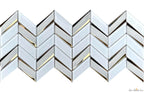 Envision Glass Chevron White & Gold Mosaic - image 2