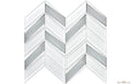 Envision Glass Chevron White & Silver Mosaic - image 1