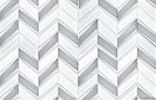 Envision Glass Chevron White & Silver Mosaic - image 3