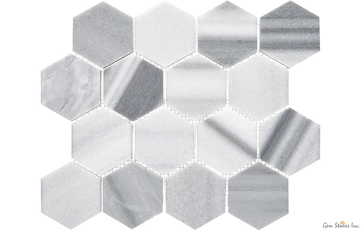 Equator Marble 3" Hexagon Polished Mosaic - image 1