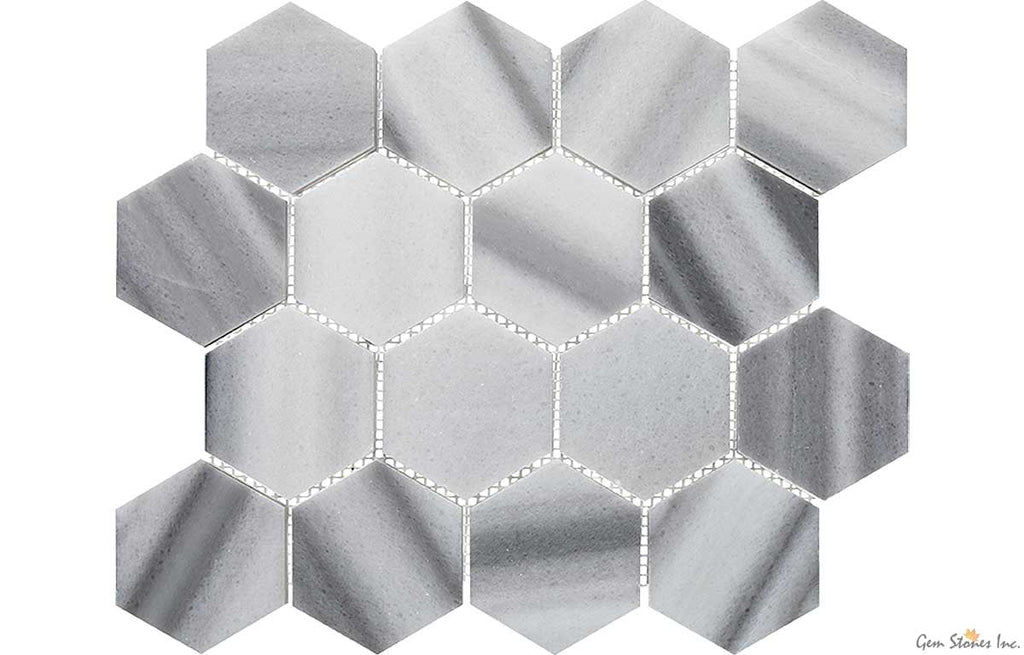 Equator Marble 3" Hexagon Polished Mosaic - image 2