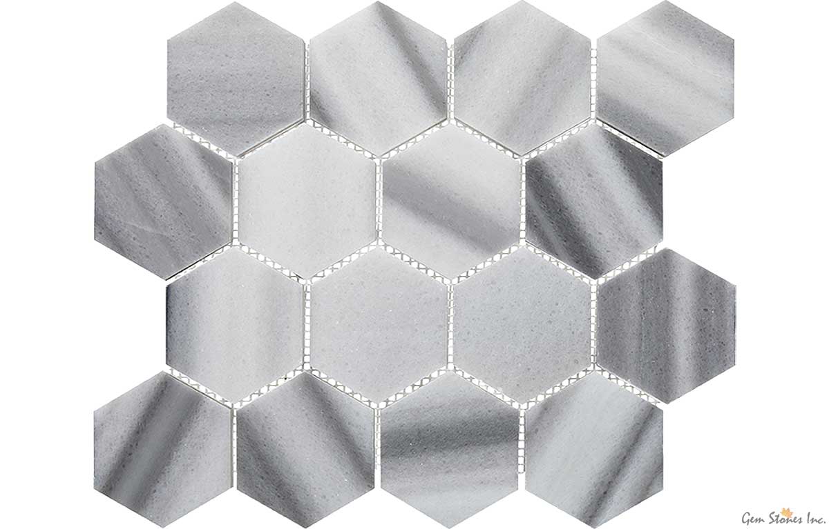 Equator Marble 3" Hexagon Polished Mosaic - image 2