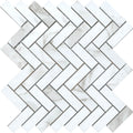 Eterna Calacatta Grey 1"x3" Herringbone Mosaic - image 1