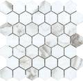 Eterna Calacatta Grey 2" Hexagon Porcelain Mosaic - image 1