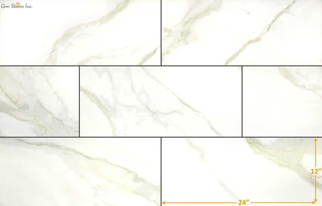 Eterna Calacatta Taupe Porcelain Tile - image 1