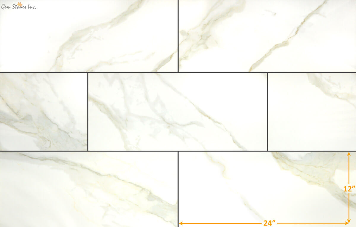Eterna Calacatta Taupe Porcelain Tile - image 1
