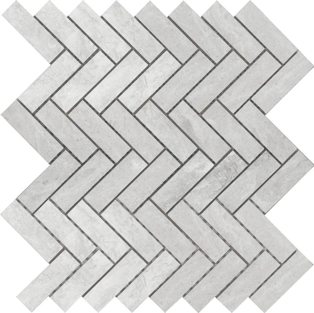 Eterna Imperial Grey 1"x3" Herringbone Mosaic - image 1