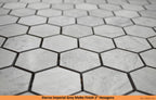 Eterna Imperial Grey 2" Hexagon Porcelain Mosaic - image 3