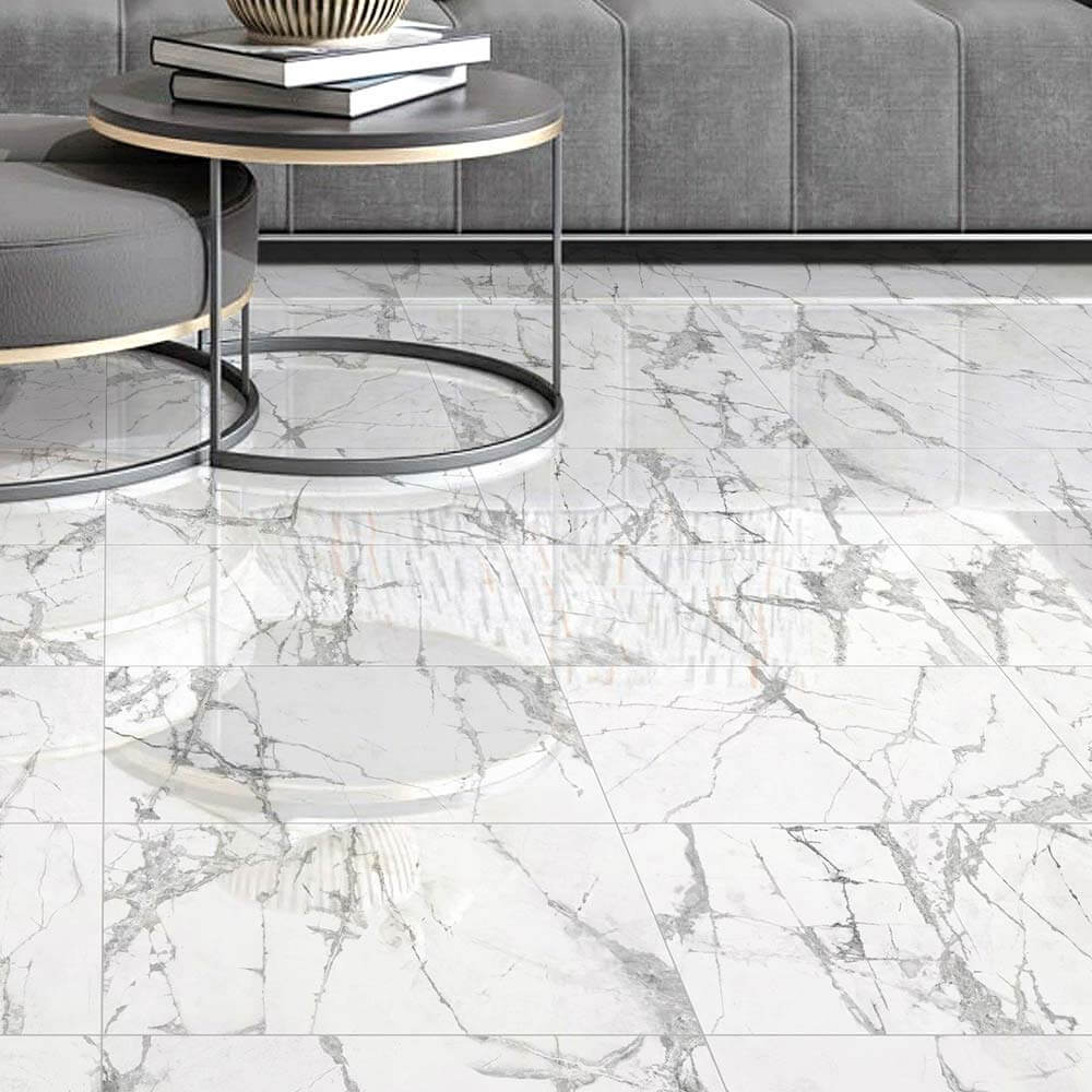 Eterna Invisible White Polished Porcelain Tile - image 5