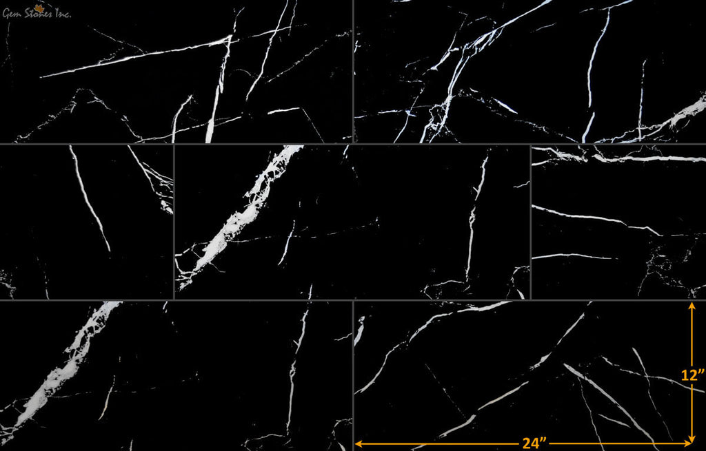Eterna Nero Marquina Porcelain Tile - image 1
