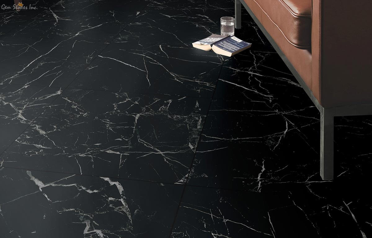 Eterna Nero Marquina Porcelain Tile - image 2
