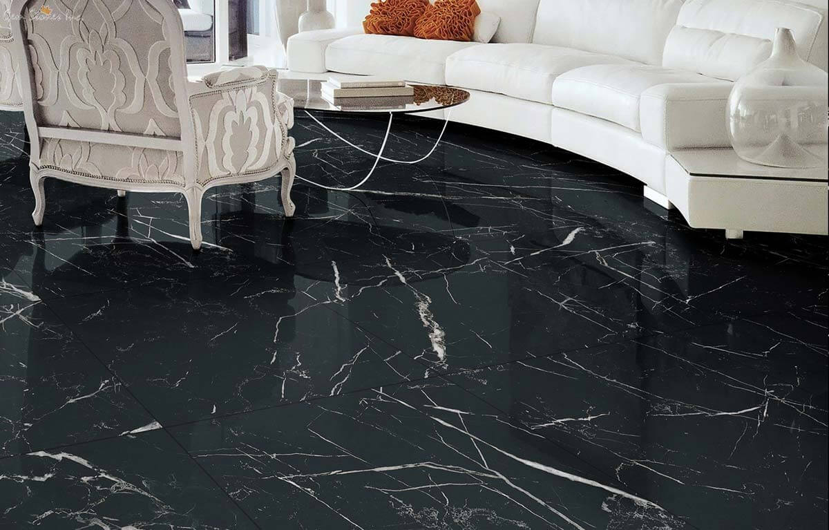 Eterna Nero Marquina Porcelain Tile - image 3