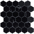 Eterna Nero Marquina 2" Hexagon Porcelain Mosaic - image 1