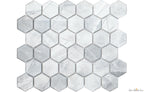 Grey 2" Hexagon Glazed Porcelain Mosaic - image 2