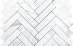 Calacatta Marble 2"x8" Herringbone Polished Mosaic - image 3