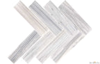 Luna Grey Marble 2"x8" Herringbone Polished Mosaic - image 1