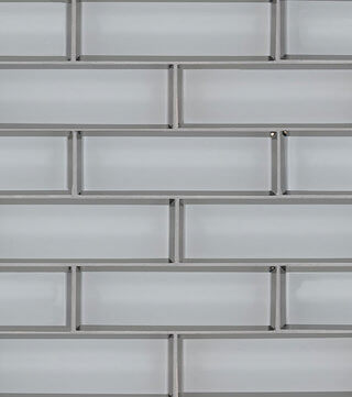 Ice White Glass Bevel 2" x 6" - image 1
