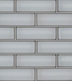 Ice White Glass Bevel 2" x 6" - image 1