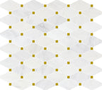 Ice White Marble Octagon + Gold Dot Polished Mosaic - image 4