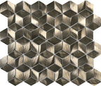 Aluminum Diamond Cube Bronze Metal Mosaic - image 1