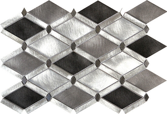 Aluminum Silver Blend Diamond Metal Mosaic - image 1