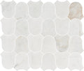 Linked-Waves Valentino Bianco Honed Marble Mosaic - image 1