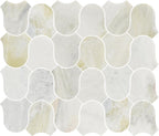 Linked-Waves Versilia River Blu Honed Marble Mosaic - image 2