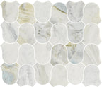 Linked-Waves Versilia River Blu Honed Marble Mosaic - image 3