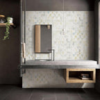 Linked-Waves Versilia River Blu Honed Marble Mosaic - image 6
