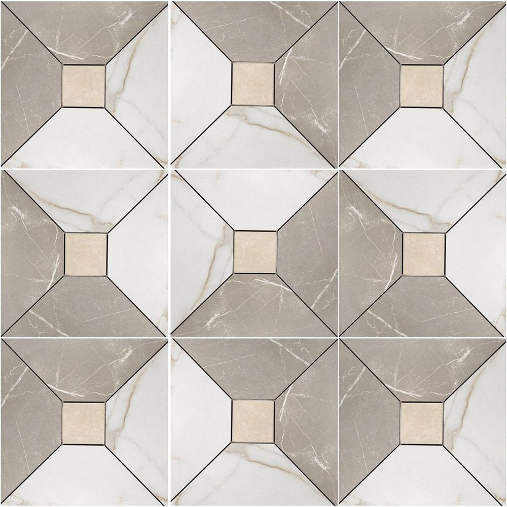 Majestic Cenere Oro Crema Matte Porcelain Mosaic - image 2
